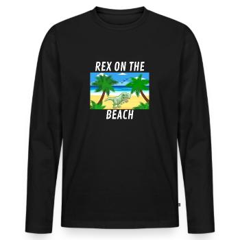 rex on the beach - Männer Premium Bio Langarmshirt - Schwarz - Vorne - Nico (187cm)