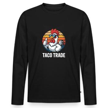 Taco Trade Sunset - Men's Premium Organic Long Sleeve Shirt - black - Front - Nico (187cm)