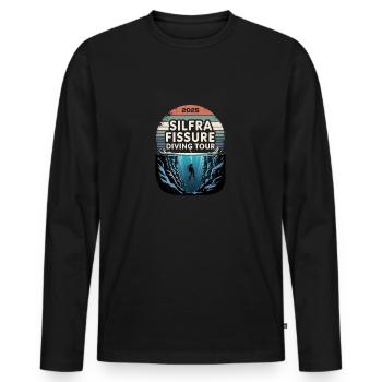 DivingTour Silfra 2025 - Männer Premium Bio Langarmshirt - Schwarz - Vorne - Nico (187cm)