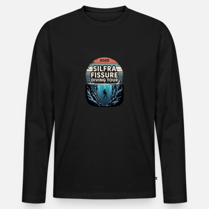 DivingTour Silfra 2025 - Männer Premium Bio Langarmshirt - Schwarz