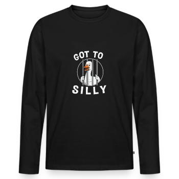 Got to Silly - T-shirt manches longues Premium bio Homme - noir - Devant - Nico (187cm)