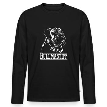 BULLMASTIFF dogs Wilsigns dog portrait - Men's Premium Organic Long Sleeve Shirt - black - Front - Nico (187cm)