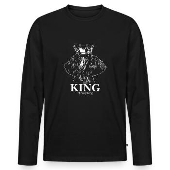Pudel King Hundespruch Großpudel Königspudel Hunde - Männer Premium Bio Langarmshirt - Schwarz - Vorne - Nico (187cm)
