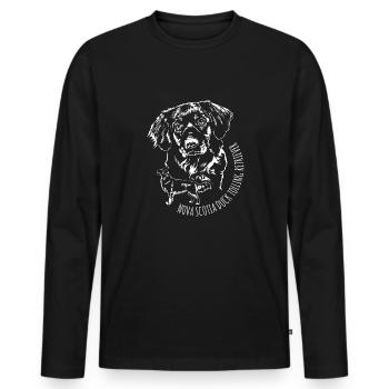 Nova Scotia Duck Tolling Retriever Toller Wilsigns - Männer Premium Bio Langarmshirt - Schwarz - Vorne - Nico (187cm)