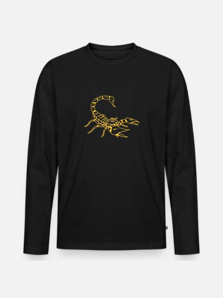 SCORPION - Men's Premium Organic Long Sleeve Shirt - black