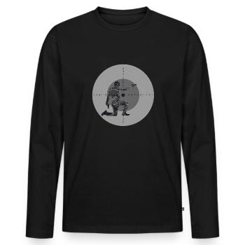 Shooting Sports Shooting Club Sports Club Target - Men's Premium Organic Long Sleeve Shirt - black - Front - Nico (187cm)