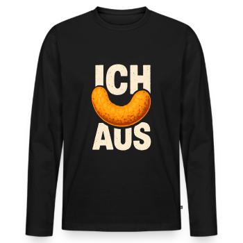 Lustiger Spruch Humor Ich Flip Aus Geschenkidee - Männer Premium Bio Langarmshirt - Schwarz - Vorne - Nico (187cm)