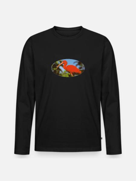 ibis 1 Red Flamingo Amazonia - Men's Premium Organic Long Sleeve Shirt - black