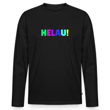 Helau Fasching Kostüm Karneval Verkleidung - Männer Premium Bio Langarmshirt - Schwarz - Vorne - Nico (187cm)