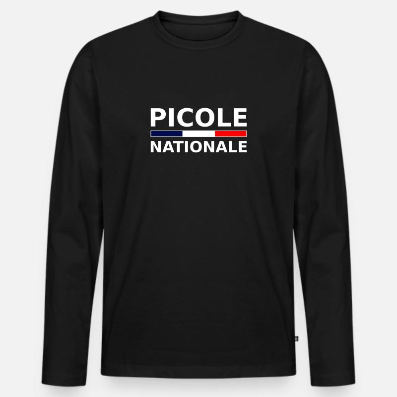 picole nationale - Männer Premium Bio Langarmshirt - Schwarz