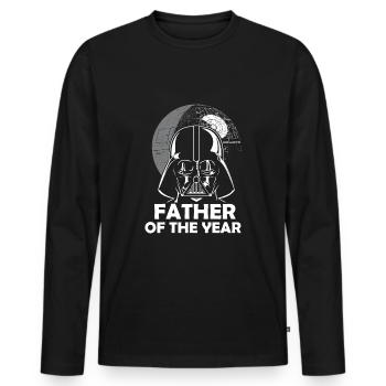 Father of the year - T-shirt manches longues Premium bio Homme - noir - Devant - Nico (187cm)