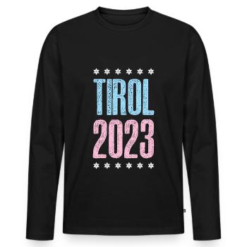 Tyrol 2023 - Men's Premium Organic Long Sleeve Shirt - black - Front - Nico (187cm)
