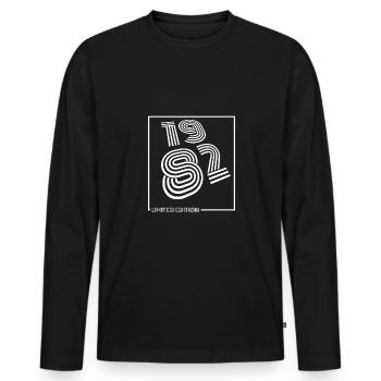1982 Édition Limitée 40e Anniversaire Jeunes Filles - T-shirt manches longues Premium bio Homme - noir - Devant - Nico (187cm)