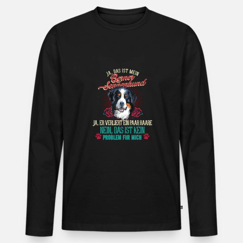 Berner Sennenhund Problem - Männer Premium Bio Langarmshirt - Schwarz