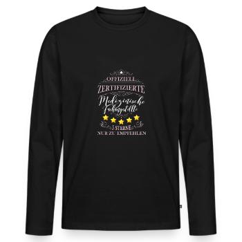 Offizielle Medizinische Fachangestellte - Männer Premium Bio Langarmshirt - Schwarz - Vorne - Nico (187cm)