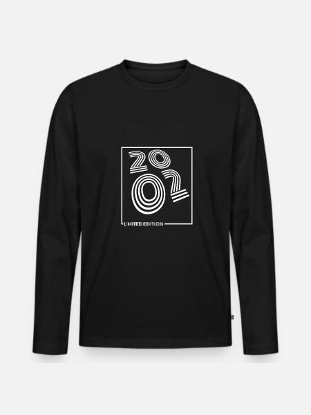 2002 Limited Zebra Edition - Men's Premium Organic Long Sleeve Shirt - black