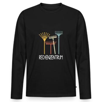 Rechenzentrum Gärtner Garten Gartenarbeit - Männer Premium Bio Langarmshirt - Schwarz - Vorne - Nico (187cm)
