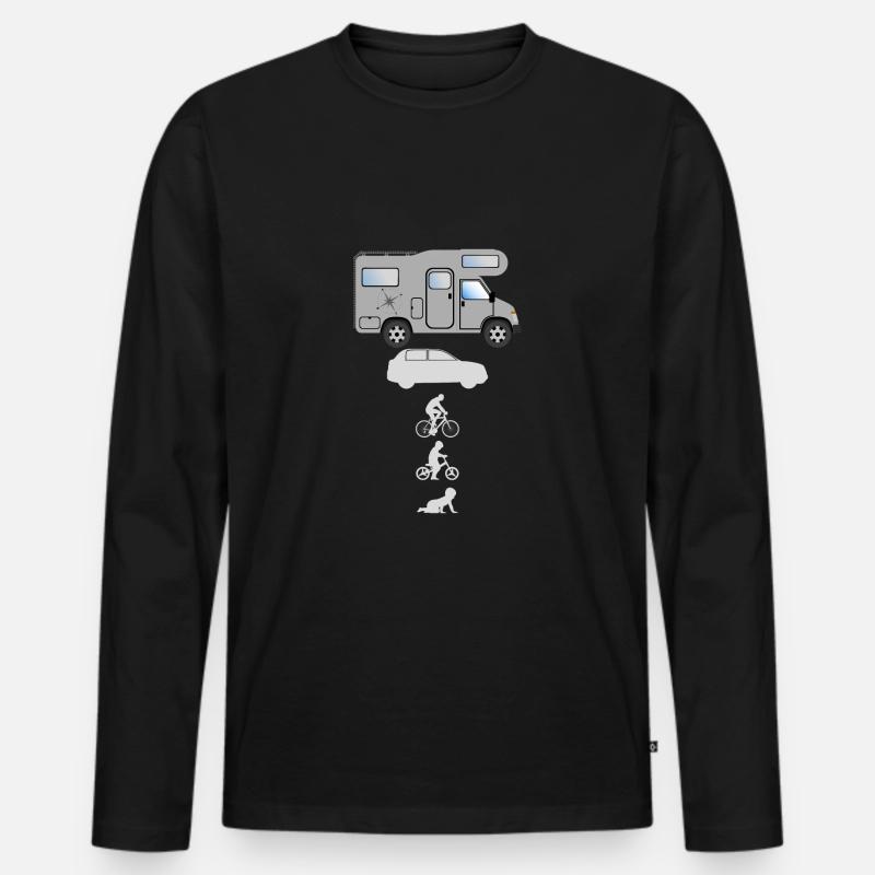 Evolution Camper - Men's Premium Organic Long Sleeve Shirt - black