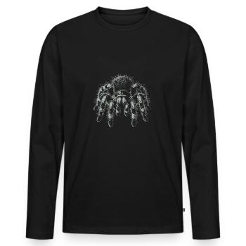 Grande tarentule poilue Tarentule - T-shirt manches longues Premium bio Homme - noir - Devant - Nico (187cm)