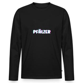 Pfälzer - Männer Premium Bio Langarmshirt - Schwarz - Vorne - Nico (187cm)