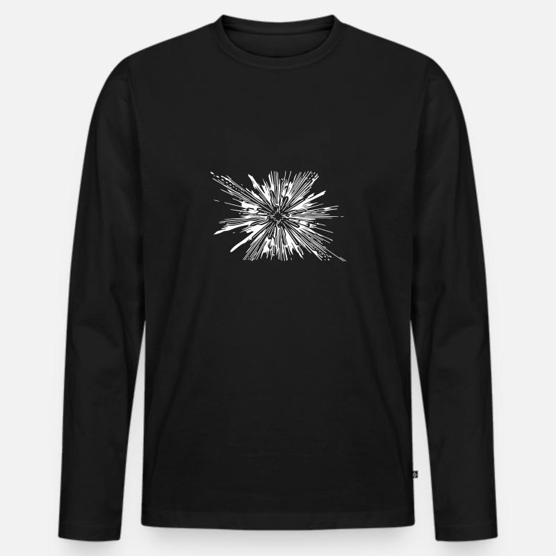 Vector Splash Explosion - Men's Premium Organic Long Sleeve Shirt - black