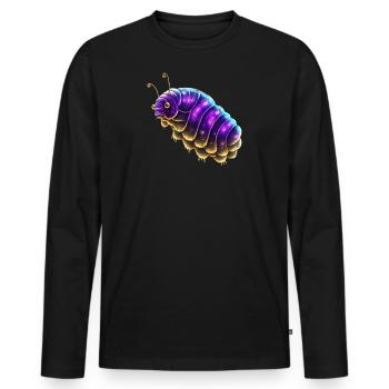 Tardigrades, Espace, Tardigrade Cosmos en détresse - T-shirt manches longues Premium bio Homme - noir - Devant - Nico (187cm)