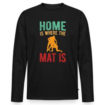 Grappling Martial Arts Wrestling - Männer Premium Bio Langarmshirt - Schwarz - Vorne - Nico (187cm)