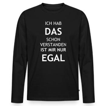 drôle énonciation cool drôle dictons cool humour - T-shirt manches longues Premium bio Homme - noir - Devant - Nico (187cm)