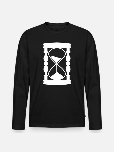Sablier - T-shirt manches longues Premium bio Homme - noir