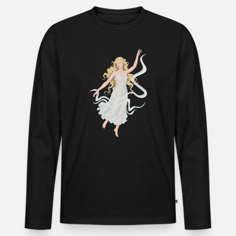 Fee - Männer Premium Bio Langarmshirt - Schwarz