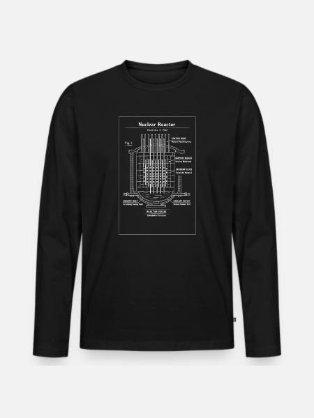 Nuclear Reactor Blueprint - Men's Premium Organic Long Sleeve Shirt - black