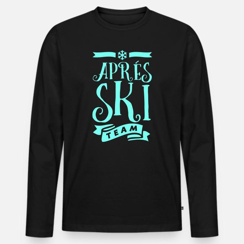 Après Ski Team Emblem - Männer Premium Bio Langarmshirt - Schwarz