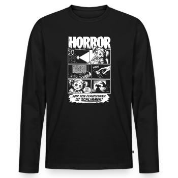 Horror Cursed Movie Taste - Men's Premium Organic Long Sleeve Shirt - black - Front - Nico (187cm)