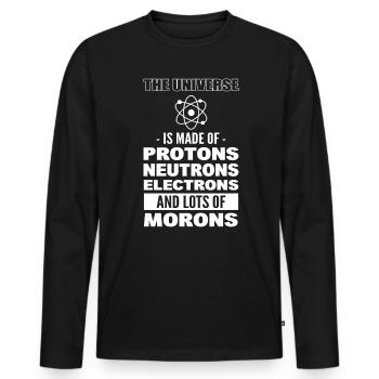 Fun science - Men's Premium Organic Long Sleeve Shirt - black - Front - Nico (187cm)
