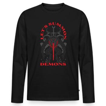 Occult - Men's Premium Organic Long Sleeve Shirt - black - Front - Nico (187cm)