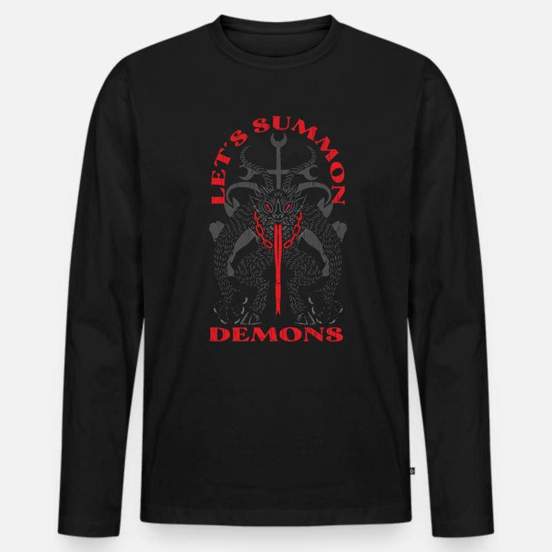 Occult - Männer Premium Bio Langarmshirt - Schwarz
