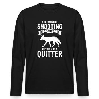 Conception de coyote pour les réacteurs de coyote - T-shirt manches longues Premium bio Homme - noir - Devant - Nico (187cm)