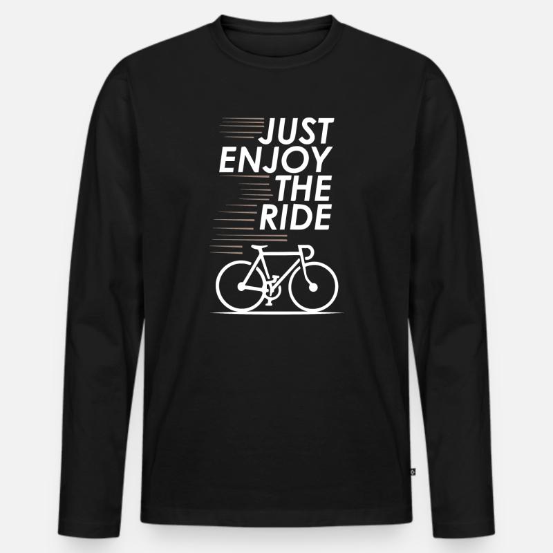 Just Enjoy The Ride - Männer Premium Bio Langarmshirt - Schwarz