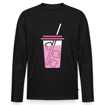 Milkshake Drink Summer - Men's Premium Organic Long Sleeve Shirt - black - Front - Nico (187cm)