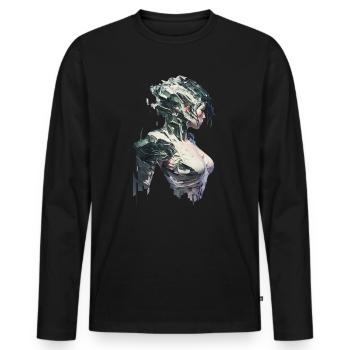 Anime No13 - Männer Premium Bio Langarmshirt - Schwarz - Vorne - Nico (187cm)