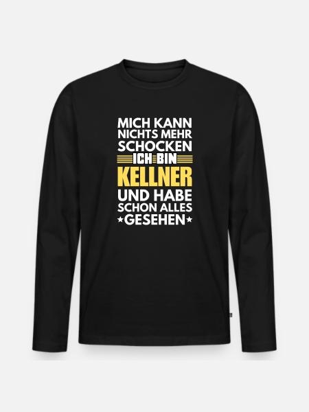 Non-shockable waiter - Men's Premium Organic Long Sleeve Shirt - black