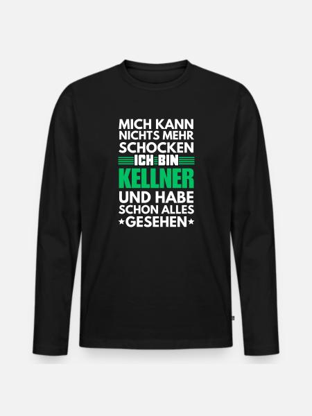 Non-shockable waiter - Men's Premium Organic Long Sleeve Shirt - black