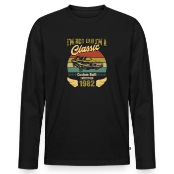 Best of 1982 Birthday Gifts for born in 1982 - T-shirt manches longues Premium bio Homme - noir - Devant - Nico (187cm)