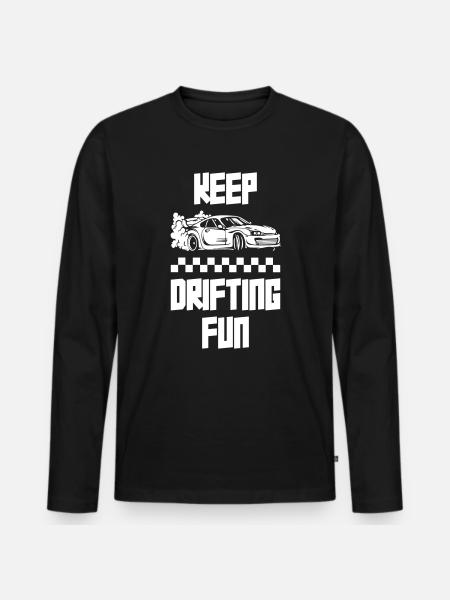 Keep Drifting Fun - Men's Premium Organic Long Sleeve Shirt - black