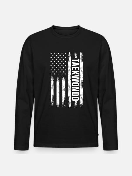 Taekwondo - Men's Premium Organic Long Sleeve Shirt - black