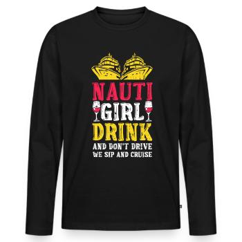 Kreuzfahrt - Männer Premium Bio Langarmshirt - Schwarz - Vorne - Nico (187cm)