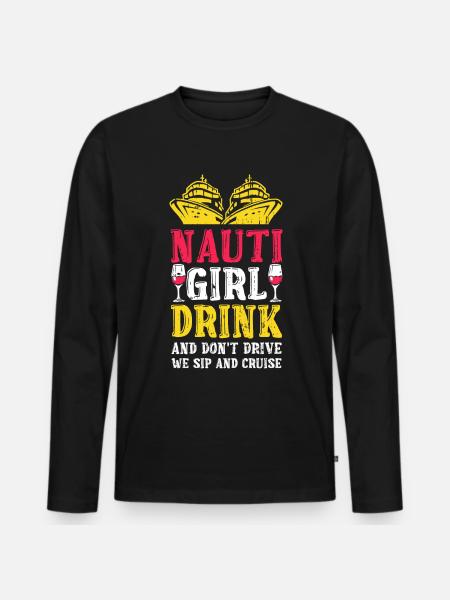 Kreuzfahrt - Männer Premium Bio Langarmshirt - Schwarz