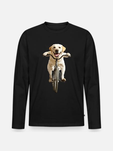Labrador Retriever - Männer Premium Bio Langarmshirt - Schwarz