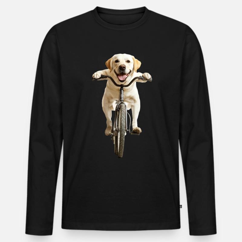 Labrador Retriever - Männer Premium Bio Langarmshirt - Schwarz