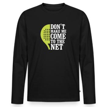 Padel Padel Joueur Padeltennis Padel Tennis - T-shirt manches longues Premium bio Homme - noir - Devant - Nico (187cm)